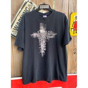 Vintage Y2K Black  Lamb of God Metal Band Tshirt Size L